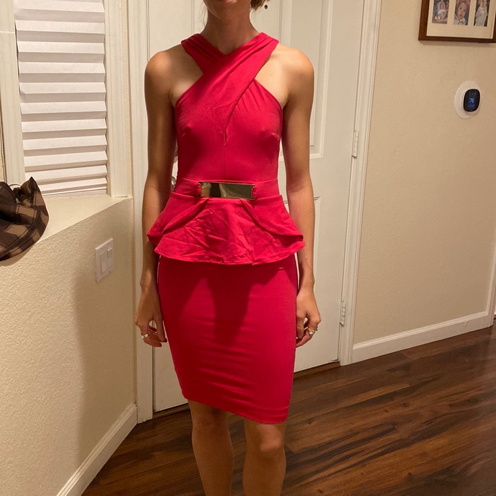bebe midi red dress. size XS. Brand New